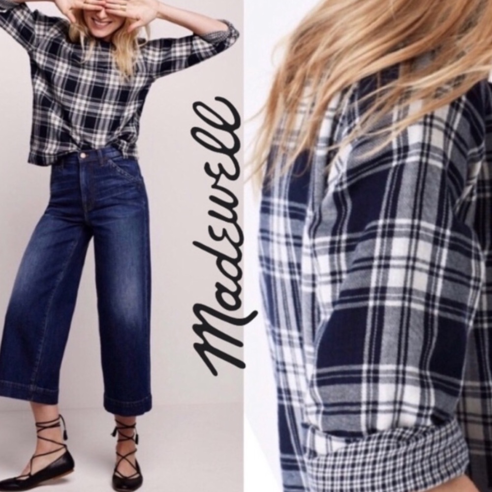 Madewell Curtis plaid flannel top